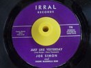 Mod New Breed Northern 45 JOE SIMON Just Like Yesterday HEAR Irral NM