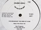 Rre Promo Only Music View Radio Show 1989 LP Lou Reed XTC New Model Army Laibach