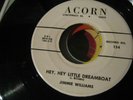 HEAR Rare Ohio Rockabilly Jimmie Williams Hey Little Dreamboat Acorn  45