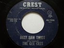 THE GEE CEES Buzz Saw Twist RARE GARAGE FUZZ GUITAR 45 CREST #1088