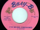 NORTHERN SOUL 45 INELL YOUNG - I'VE NEVER CONSIDERED on Busy-B Listen