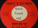 THE FOUR SONICS - Where Are You - TRIPLE 'B' - Detroit