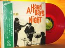 BEATLES A Hard Day's Night 1967 Japan ONLY RED VINYL with ALTERNATE COVER w/obi