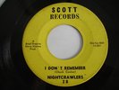 Rare Psych Garage Soul 45 - NIGHTCRAWLERS I don't remember **HEAR IT**