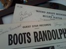 Miles Davis and Boots Randolph LPs Signed