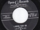 45-DOO-WOP-LOIS BLAINE/4 SOUNDS on OPEN-G-RECORDS-I NEED YOU SO/HERE AM I-NM-