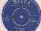 Alan David Aware of love Decca F12227 EX- Demo
