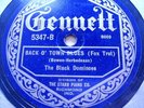 1923 BLACK DOMINOES Miff Mole Jules Levy Back O Town Blues/ Dancin Dan GENNETT78