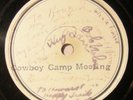 Autographed test pressing, Sons of the Pioneers   78 rpm