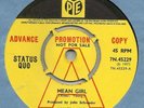 STATUS QUO - MEAN GIRL 7N.45229 UK RARE DEMO 7