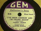 Johnny Criner Sugar mama blues Gem 16  Rare Blues doo-wop 78