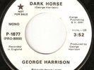 GEORGE HARRISON -Dark Horse- 1975 APPLE PROMO 45  WLP  THE BEATLES