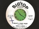DON & JUAN ?SOUL What's Your Name BIGTOP 3079 7