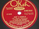 Louis Armstrong & Sebastian New Cotton Club Orch on Okeh 78 41486, Just A Gigolo