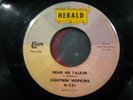 HEAR Killer Blues/Rockabilly Lightnin Hopkins Hear Me Talking HERALD  45
