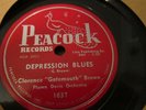 CLARENCE GATEMOUTH BROWN DEPRESSION BLUES / OKIE DOKIE STOMP PEACOCK 78