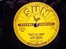 Elvis Presley Sun 78 That's All Right Mama Sun 209
