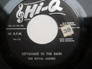 THE ROYAL JOKERS-Hi-Q 5004-September in the Rain/Spring-Detroit R&B-VG+
