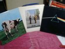 3 PINK FLOYD RECORDS-DARK SIDE W/ POSTER-WISH YOU WERE HERE-ATOM HEART MOTHER