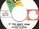 Patience Valentine, If You Don't Come / I Miss You So SAR - 119 Northern NM-