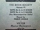 BACH Cello Suites 2&3 PABLO CASALS 6x78rpm RCA VICTOR Set NM- 