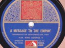 KING GEORGE V MESSAGE TO THE EMPIRE XMAS DAY 1932 ON UK HMV R.B.S.4359