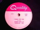 JOHNNY CASH Schellack Platte 78rpm I WALK THE LINE 1956 RAR