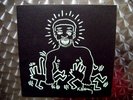 KEITH HARING 12” ART COVER LARRY LEVAN / GREEN VERSION