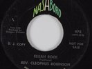 R&B Gospel 45 REV. CLEOPHUS ROBINSON Elijah Rock PEACOCK HEAR