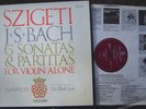 JS BACH 6 SONATAS & PARTITAS FOR VIOLIN ALONE SZIGETI MICROGROOVE VANGUARD NM