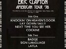 Eric Clapton American Tour 78  SWINGIN PIG  NEU RARITÄT