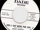 NORTHERN SOUL 45 RPM - BENNY LATIMORE on DADE RECORDS (PROMO)