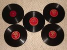 FIVE more OPERA 78rpm RECORDs ENRICO CARUSO Tenor Victrola (Verdi & Puccini)