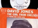 DAVY JONES (MONKEES) - THE GIRL FROM CHELSEA - RARE WHITE LABEL PROMO 45 WPS