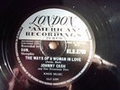 JOHNNY CASH 78RPM Schellack Platte LONDON 1958 Ways Of A Woman In Love RAR