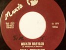 45 REGGAE: LINVAL THOMPSON Wicked Babylon 1974 MART'S RECORDS ROOTS RARE