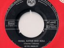 ELVIS PRESLEY - SHAKE , RATTLE AND ROLL VERY RARE GERMAN 45  LOOK 