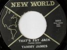 rare Soul R&B 45 TAMMY JAMES that's fat jack NEW WORLD