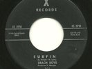 RARE Surf BEACH BOYS Surfin 45 on X Label