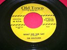 Doo-Wop 45 The SOLITAIRES What Did She Say b/w My Dear OLD TOWN 1012 Orig VG/VG+