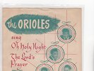 ORIOLES - picture sleeve - Oh Holy Night                                 RARE 