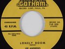 Doo Wop 45 LEE ANDREWS Lonely Room GOTHAM HEAR