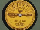 78 RPM Little Junior's Blue Flames Sun 192 in E