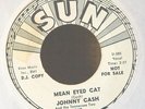Rockabilly 45-Johnny Cash-Mean Eyed Cat-Sun 347-PROMO-VG++ NICE