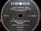 SIR EDWARD ELGAR PLAYS PIANO   Improvisation No 1-5   SYMPOSIUM
