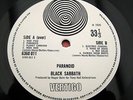 Black Sabbath PARANOID UK LP LARGE SPIRAL 1Y//1 - 2Y//1 1ST  PLAYS NEAR MINT- 