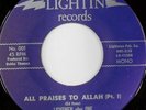 rare Soul Jazz 45 LIGHTMEN PLUS ONE all praises to allah LIGHTIN Hear