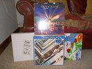 collection of lps including beatles blue vinyl