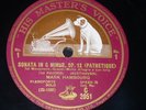 PIANO 2 x 78 rpm RECORDS HMV MARK HAMBOURG Sonata in C Minor PATHETIC Beethoven