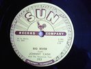 JOHNNY CASH 78RPM Schellack Platte SUN 1957 Big River RAR